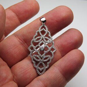 Sterling Silver Diamond Pendant
